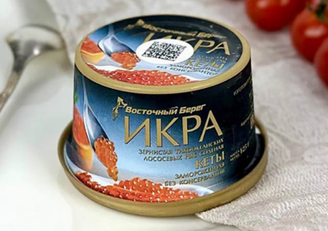 Икра кеты замороженная без консервантов 240гр Восточный берег